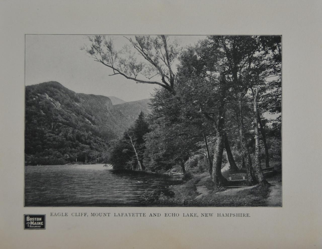 Antique Echo Lake New Hampshire Art Print 1902 Boston & Maine Rail Road