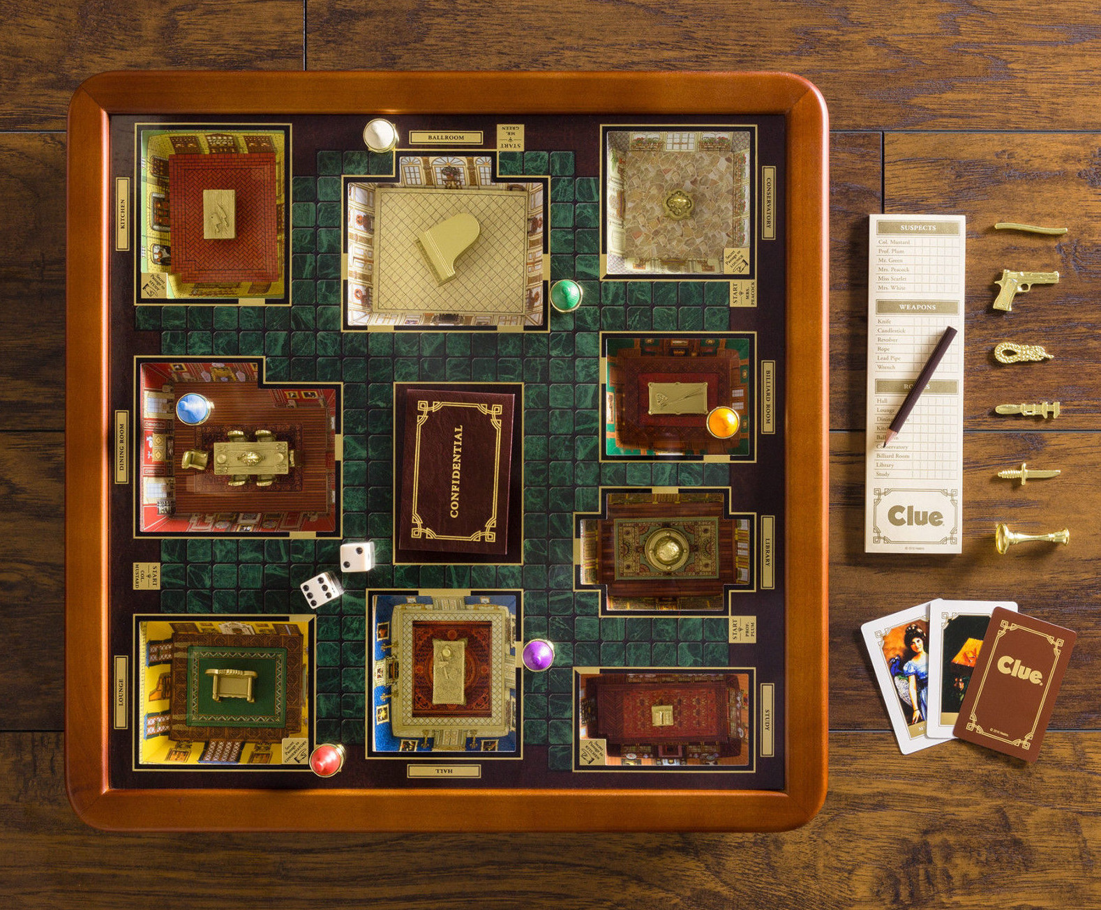 Clue Luxury Edition Wood Wooden Collector\'s Board Game New Premium Collectible