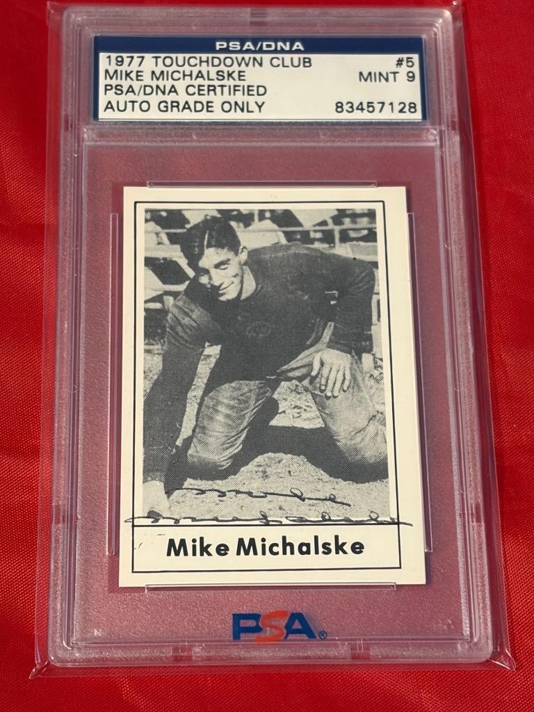 MIKE MICHALSKE HOF 1977 TOUCHDOWN CLUB SIGNED AUTO PSA AUTHENTIC