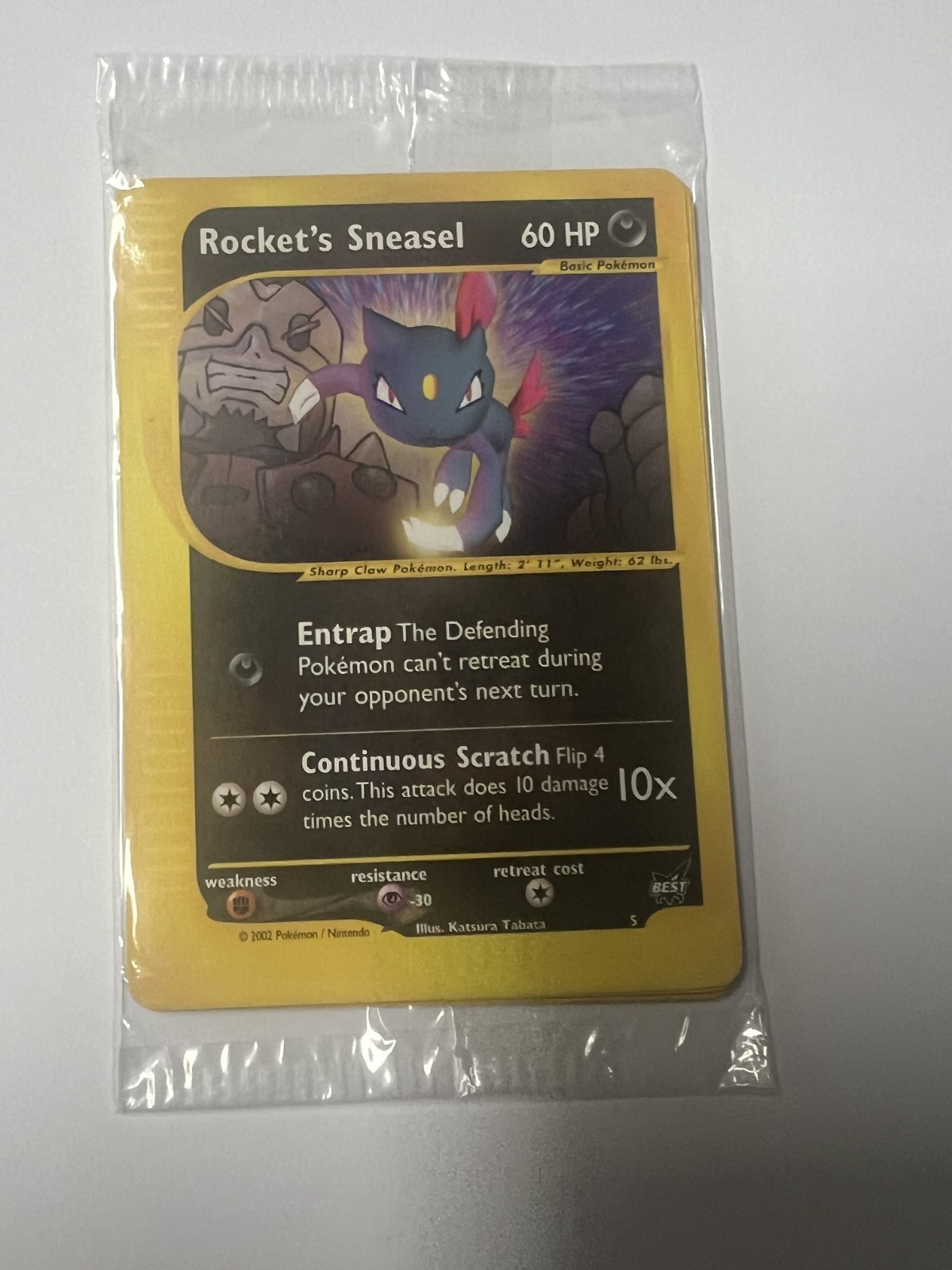 2002 Pokémon WOTC Best of Game Rocket’s Sneasel Promo #5 Sealed Pack 8 Cards 2002 Pokémon WOTC Best of Game Rocket’s Sneasel Promo #5 Sealed Pack 8 Cards