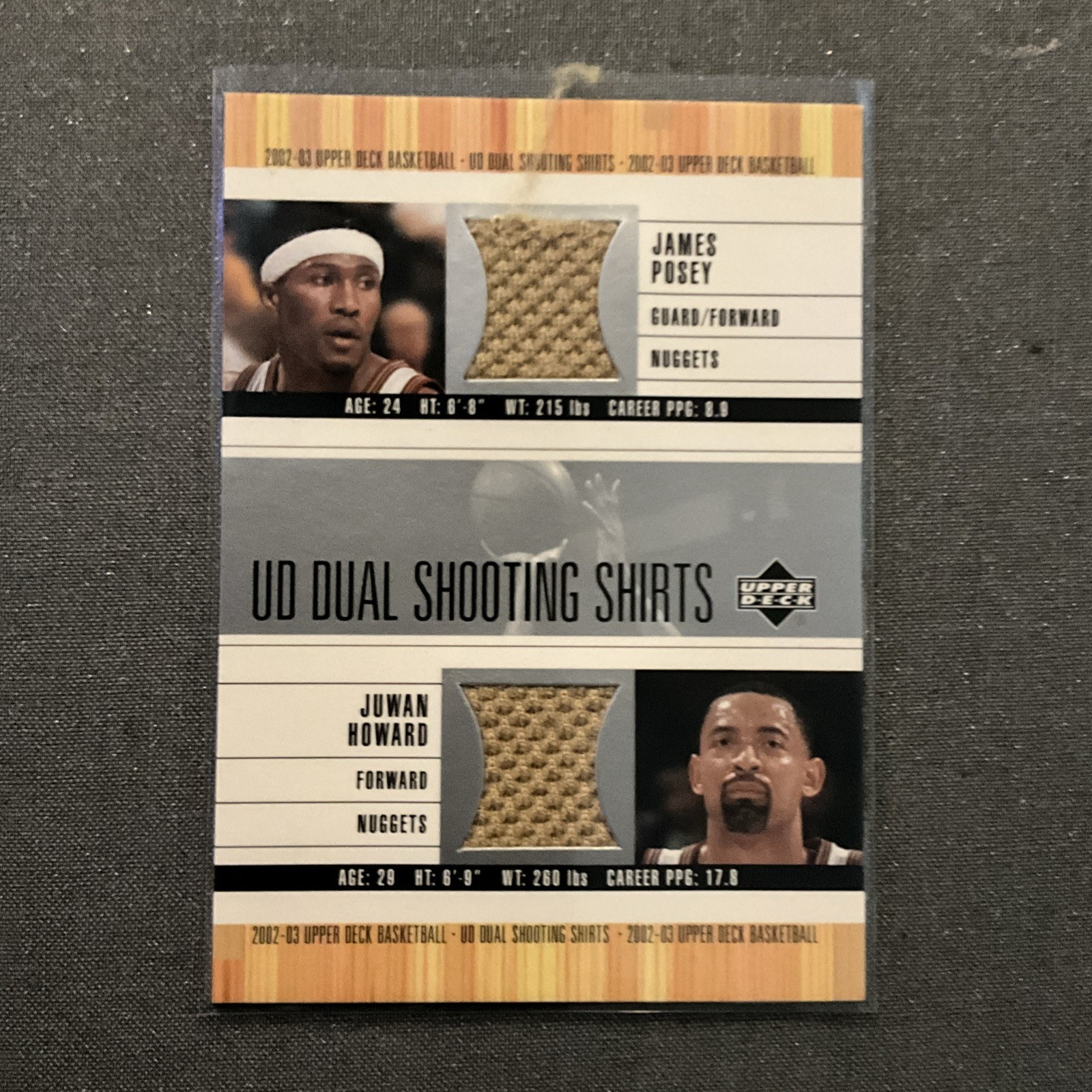 2002-03 Upper Deck - Ud Dual Shooting Shirts Juwan Howard, James Posey #JP/JH-S