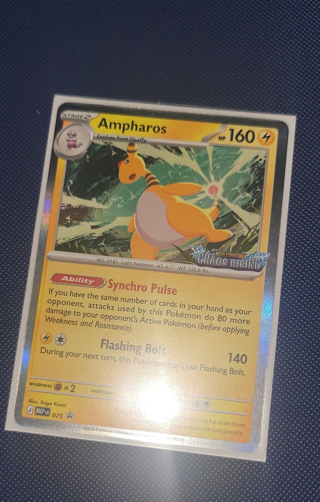 Ampharos 075 Me: Mega Evolution Promo Holo Ampharos 075 Me: Mega Evolution Promo Holo