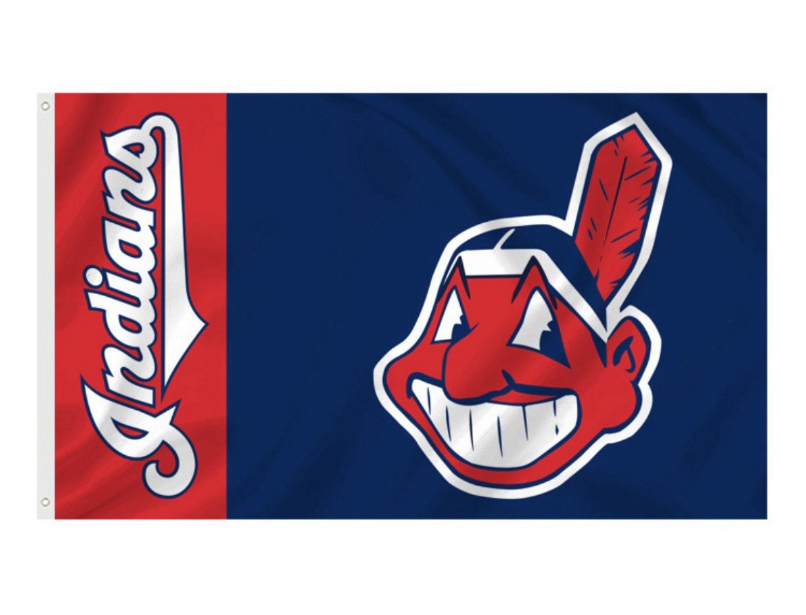 Cleveland Guardians (Indians) 3x5 Banner Flag w/ Chief Wahoo Logo