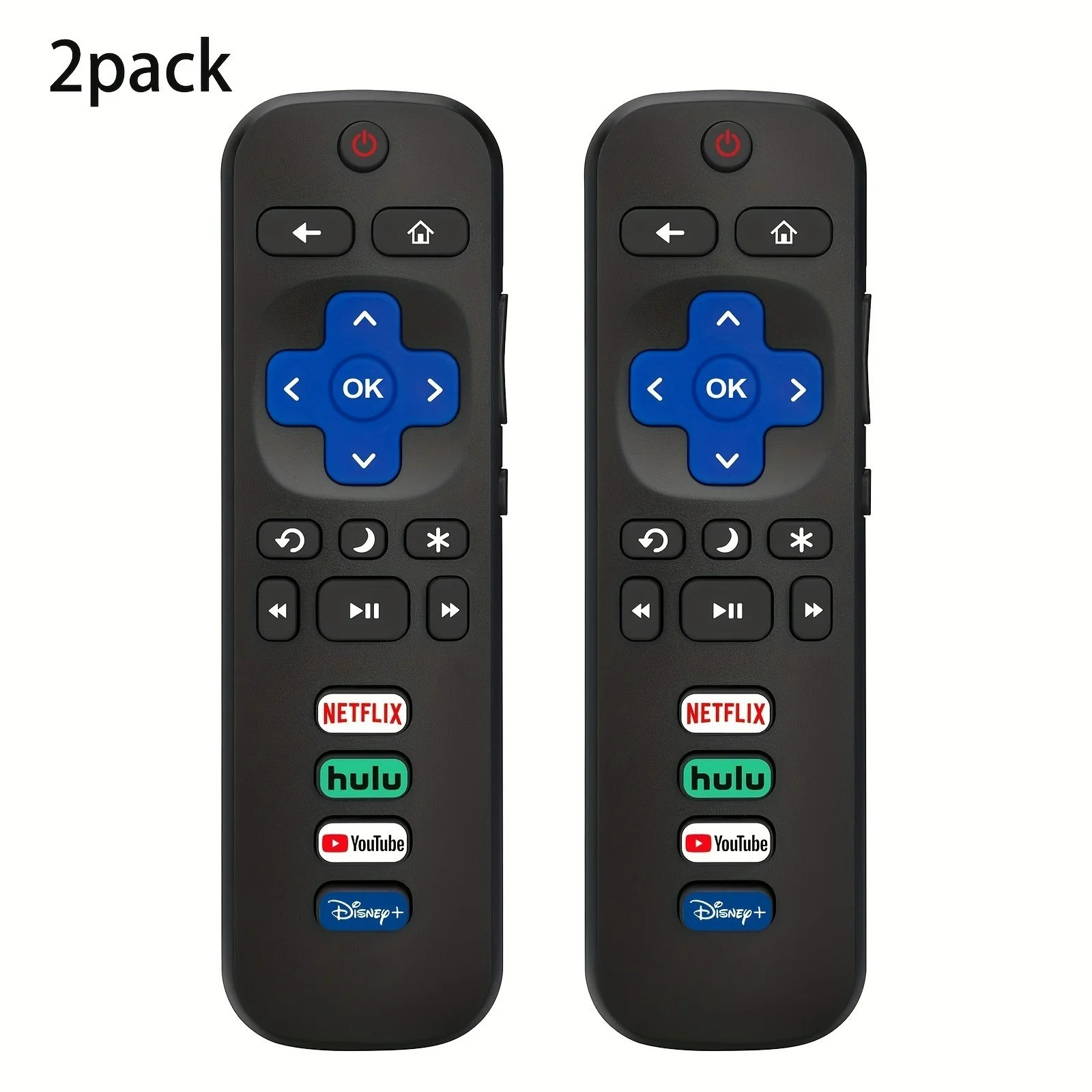 2pack Remote Control Replacement for All Roku TV TCL/Hisense/Onn Roku