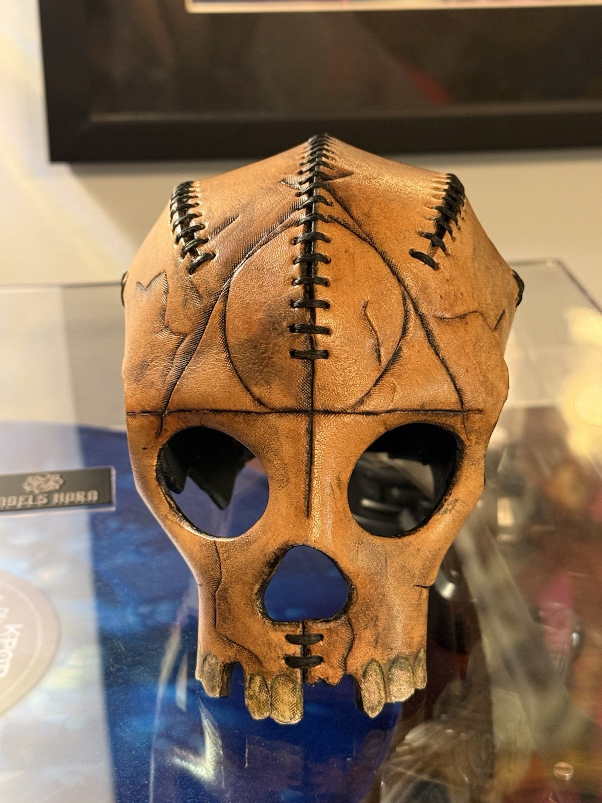 Custom Handmade Leather Skull With Unique Hand Tooling. Completely Hand-stitched