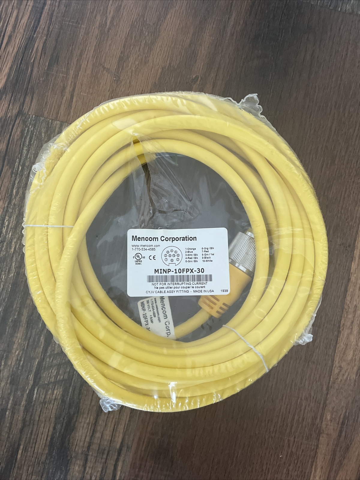 New Mencom MINP-10FPX-30 Ten Pin Cable New Mencom MINP-10FPX-30 Ten Pin Cable
