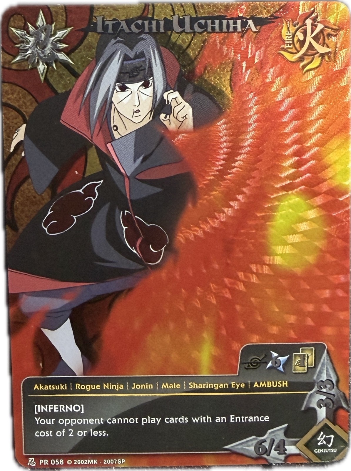 2007 Naruto  CCG PR 058 Itachi Uchiha Foil Promo Near Mint
