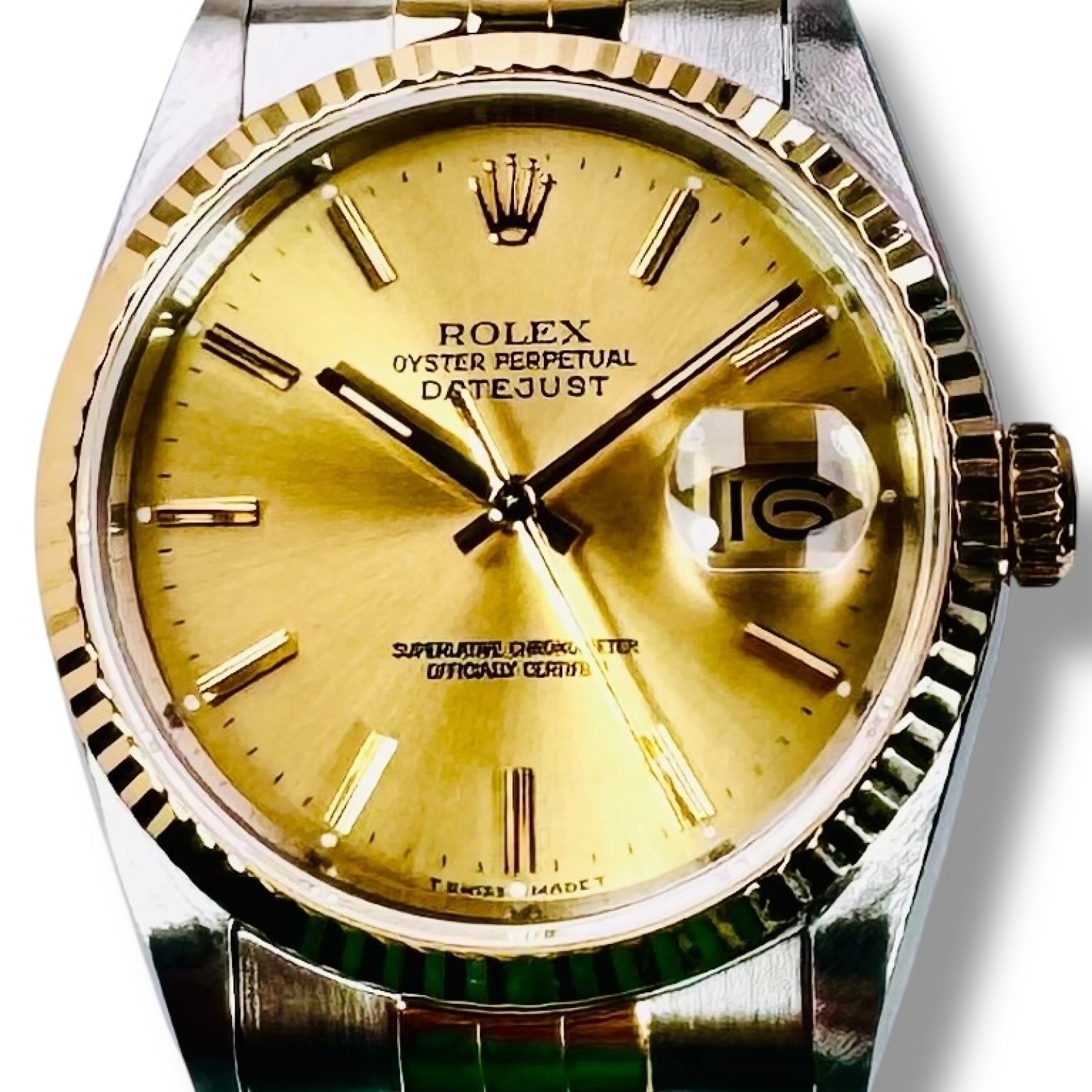 36 MM Rolex Datejust 16233 Gold & Steel