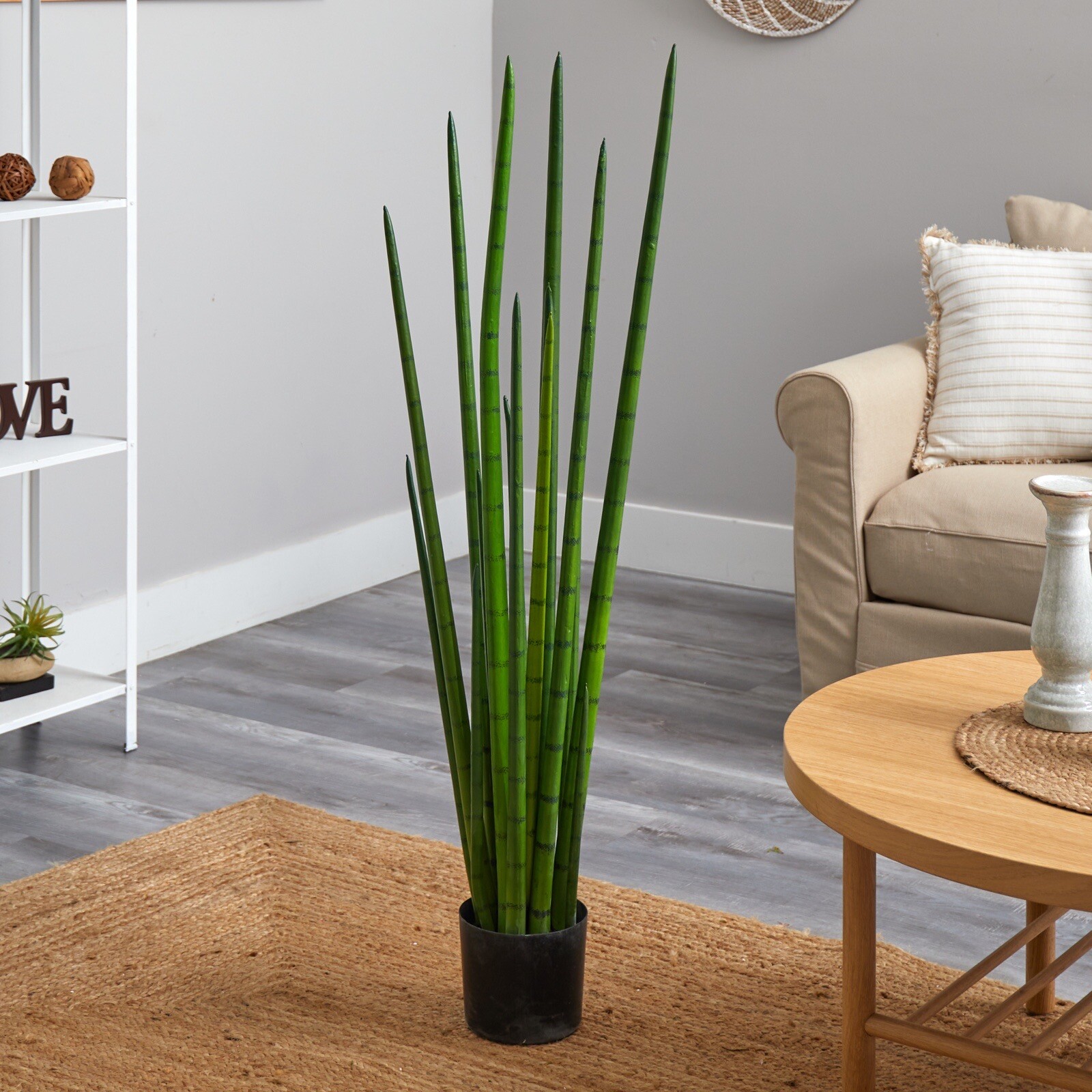 4’ Sansevieria Snake Artificial Plant (Real Touch) Home Decor. Retail $221.