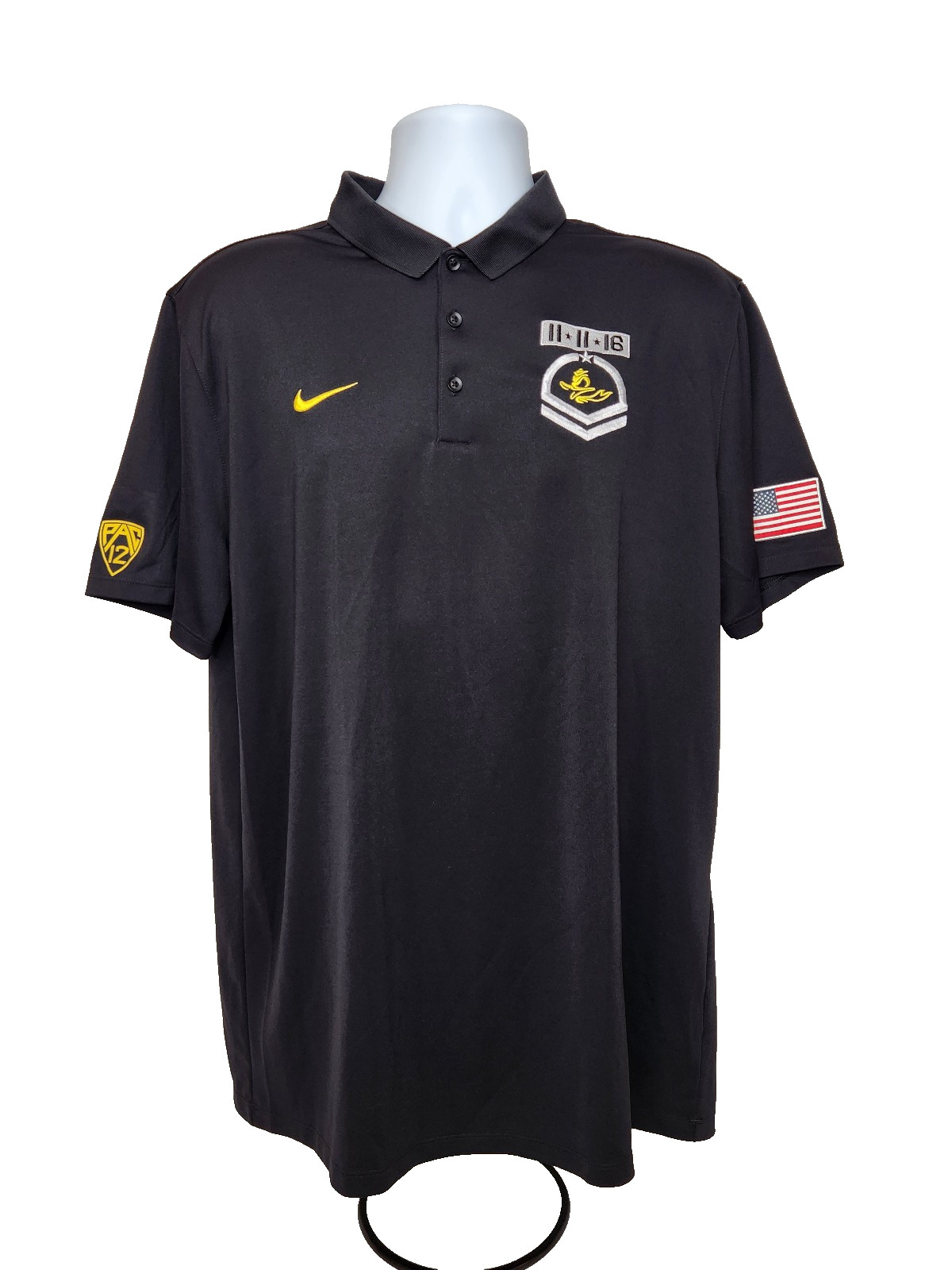 Oregon DUCKS Basketball TEAM ISSUED Nike Armed Forces COLLAR SHIRT  PE  Men\'s XL