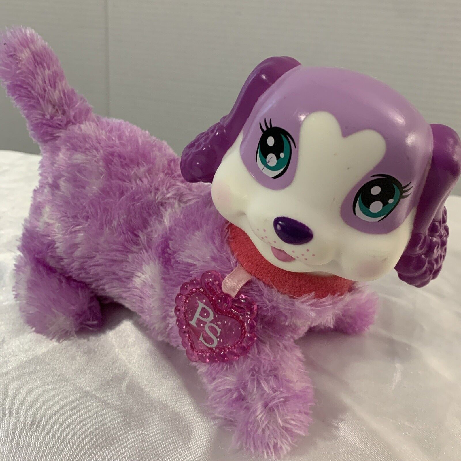Vintage Just Play Puppy Pet Surprise Barking Plush - Purple & White Mom Dog 2015