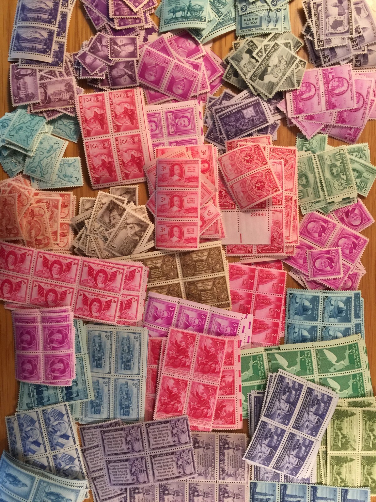 US, 1930'S, 1940'S, 1950'S, MINT NEVER HINGED, LOT OF 40+ ALL DIFFERENT SINGLES US, 1930'S, 1940'S, 1950'S, MINT NEVER HINGED, LOT OF 40+ ALL DIFFERENT SINGLES