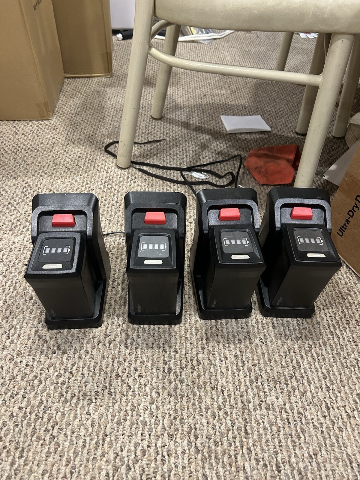 Stryker power pro 1 Battery Charger Docking Station Lot of 4 w/ Power Cords 