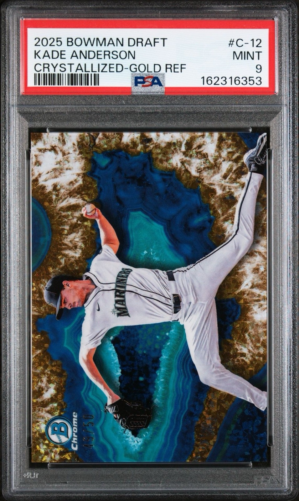 2025 Bowman Draft - Crystalized Kade Anderson #C-12 Gold Refractor /50 (RC)