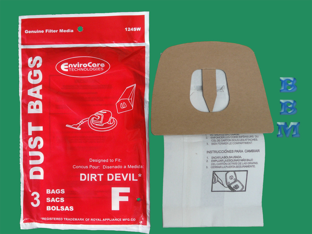3 Royal Dirt Devil Type F 3200103001 RY200147 3200348001 3200348001 Vacuum Bags 3 Royal Dirt Devil Type F 3200103001 RY200147 3200348001 3200348001 Vacuum Bags