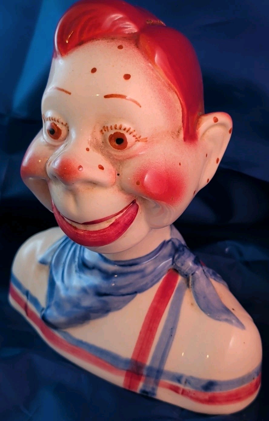 Vintage Shawnee Howdy Doody Bust Pottery / Ceramic Bank 8” 50's Outstanding RARE