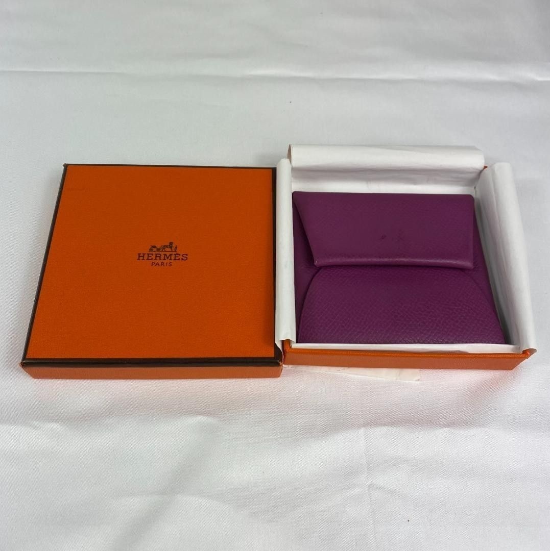 Authentic HERMES Bastia Coin Purse Epsom Leather Rose Purple Authentic HERMES Bastia Coin Purse Epsom Leather Rose Purple