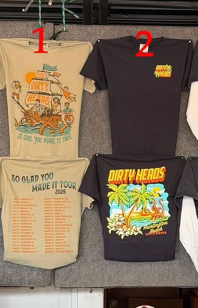 Dirty Heads So Glad You Made It Tour 2026 T-Shirt, reprinted, 2-sided