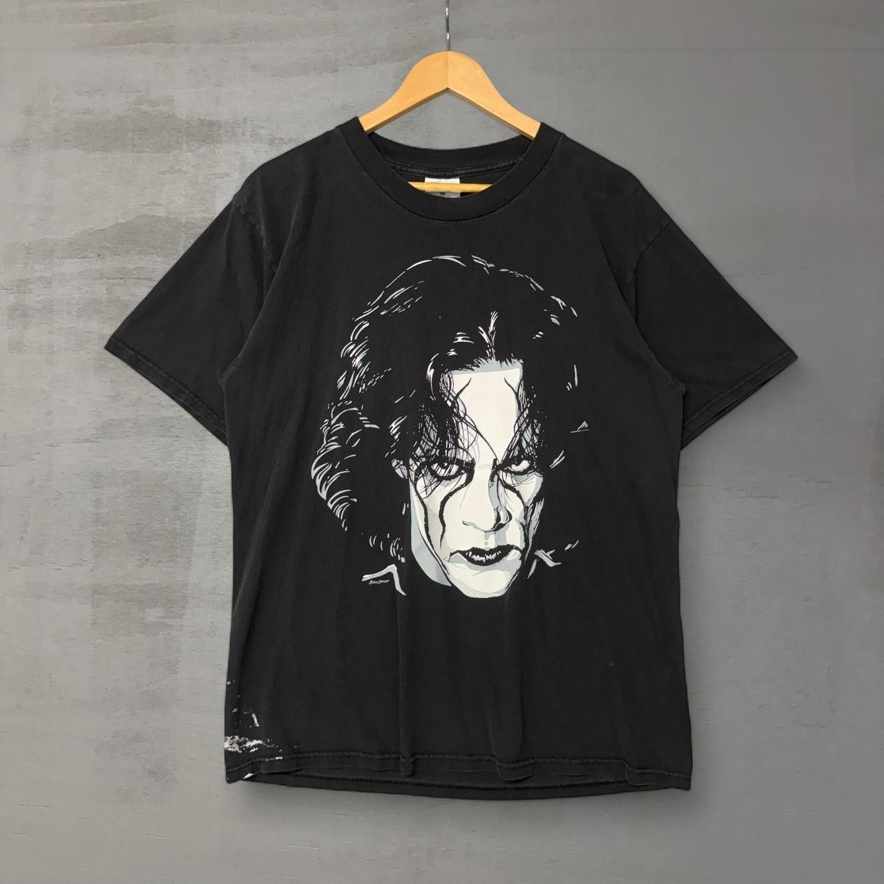 Vintage WCW Sting Black and White Big Face WWE Black 90s WWF Tee Shirt Large