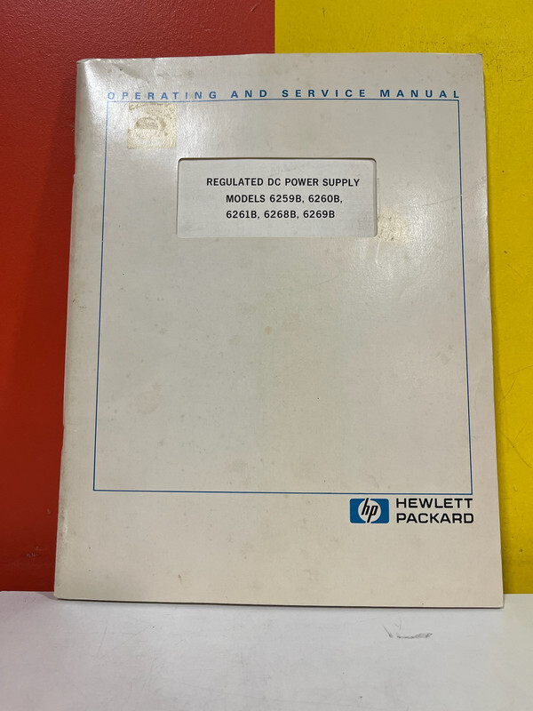 HP 5950-1766 DC Power Supply 6259B, 6260B, 6261B, 6268B, 6269B Op/Service Manual