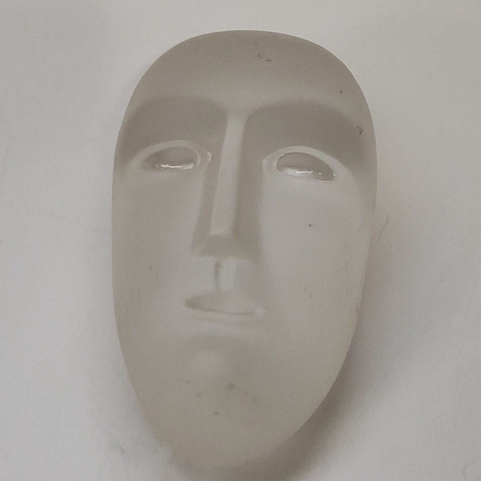 Vintage Kosta Boda Brains Glass Face Sculpture Paperweight Sweden Bertil Vallien