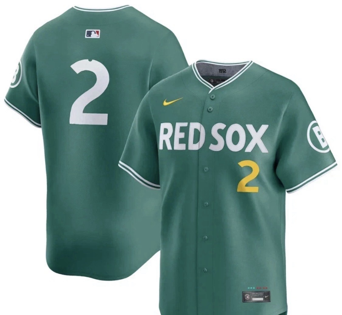 #2 IKF BOSTON RED SOX City Connect Green Monster Jersey Adult NWT Stitched