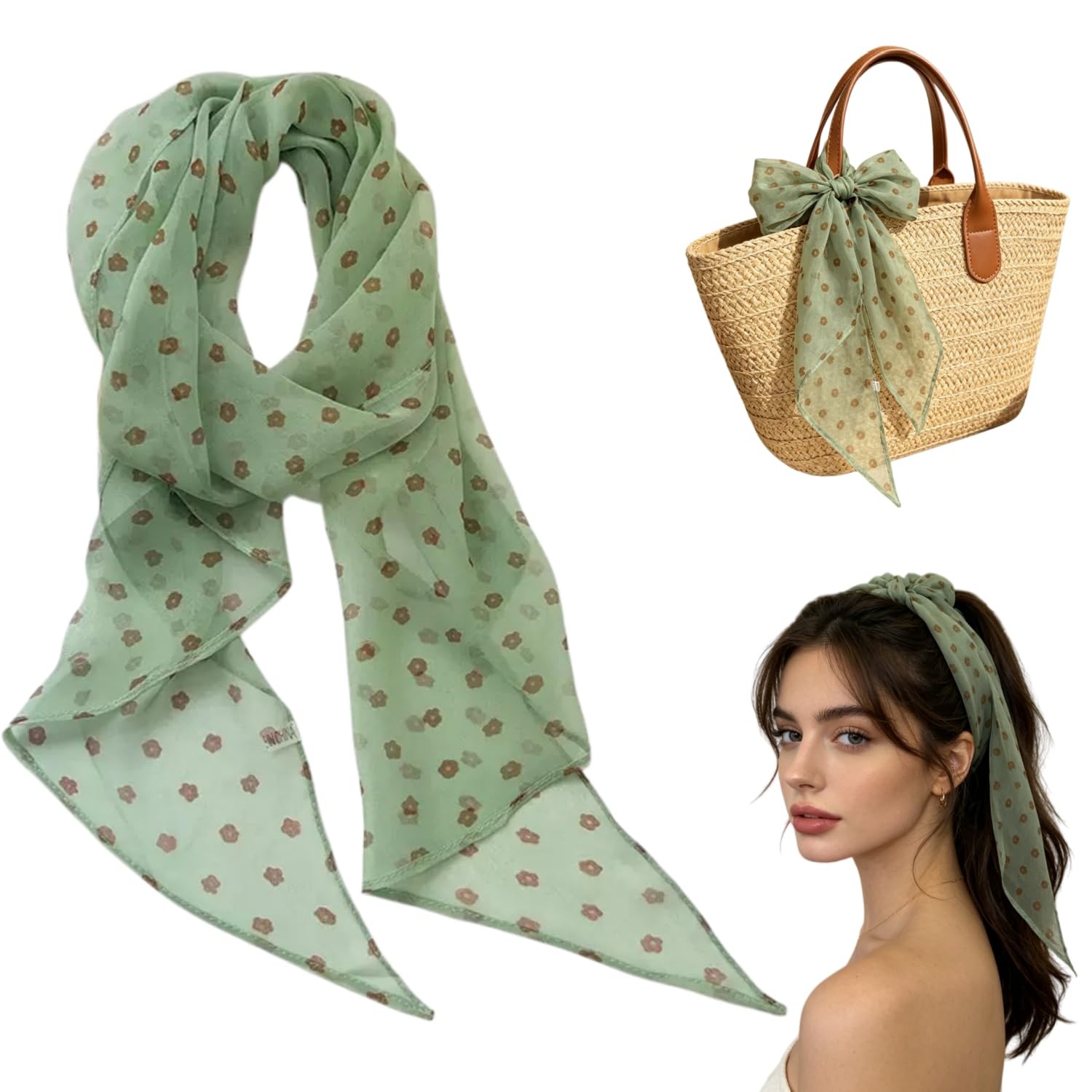 Unique Sheer Chiffon Long Neck Scarf Or Hair Scarf For Party Or Travel Unique Sheer Chiffon Long Neck Scarf Or Hair Scarf For Party Or Travel