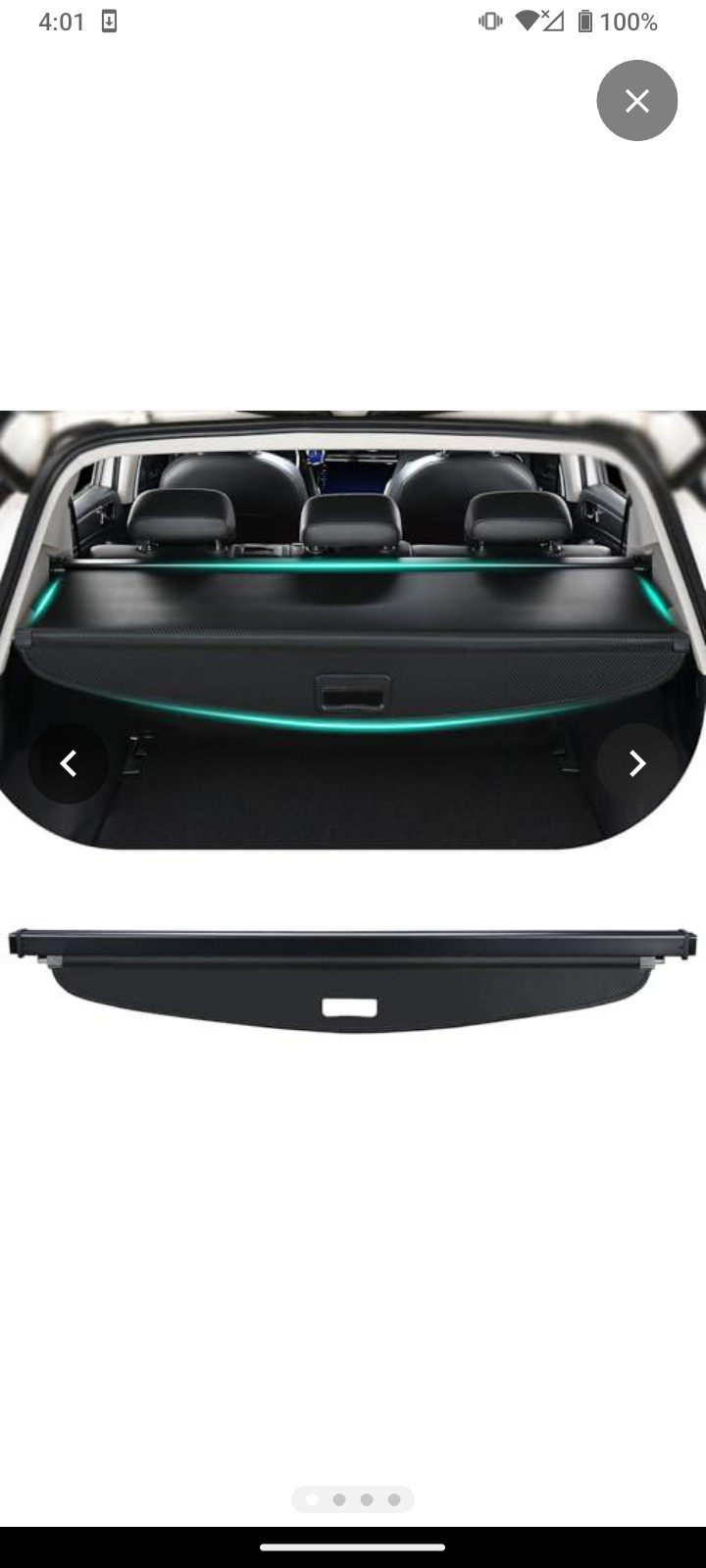 Tecoom Retractable Cargo Cover fit for 2020-26 Ford Escape Rear Trunk Cover