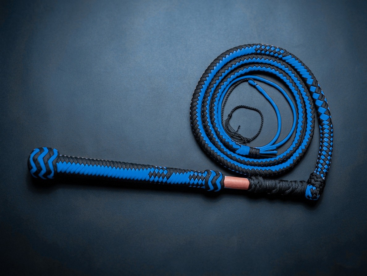 Australian Stock Whip Paracord Nylon kanagaro base 2.5ft to 24ft long 18 inches