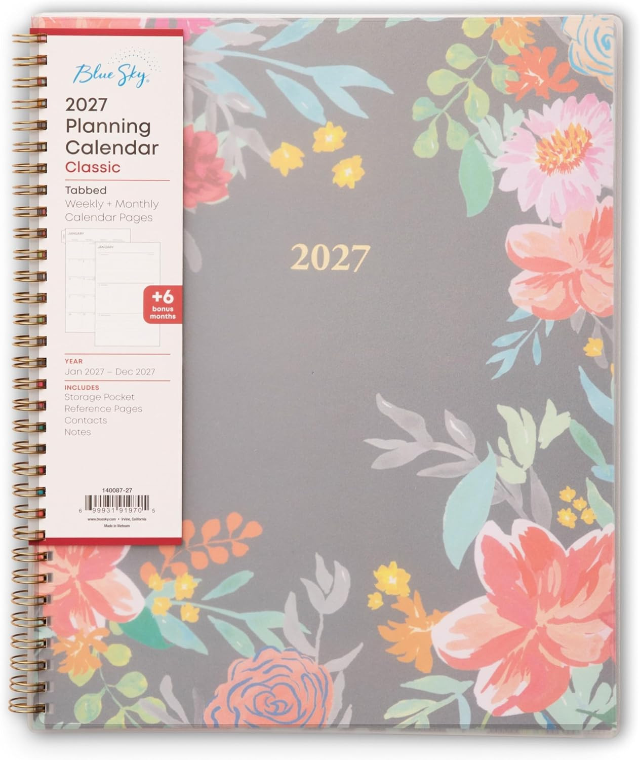 Blue Sky 2027 Weekly & Monthly Planner Calendar, 8.5\
