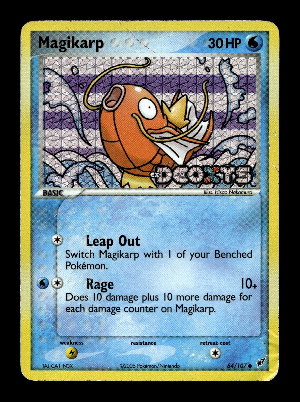 Magikarp EX Deoxys #64 (2005) Common Reverse Holo HP Pokemon