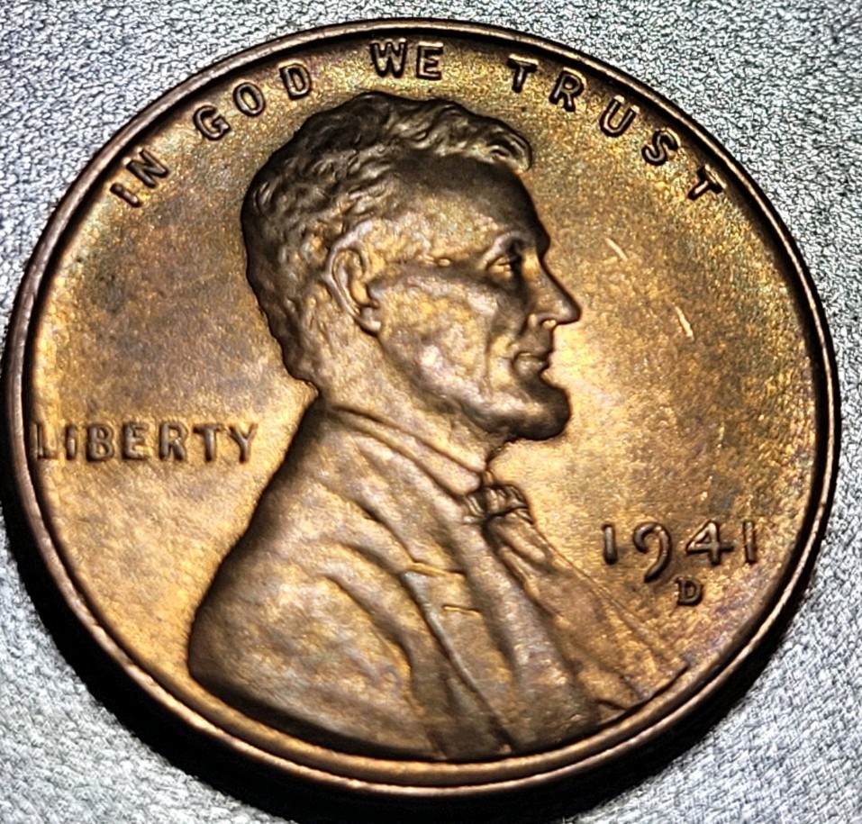 1941-d lincoln wheat cent penny with Errors “ Double date on D