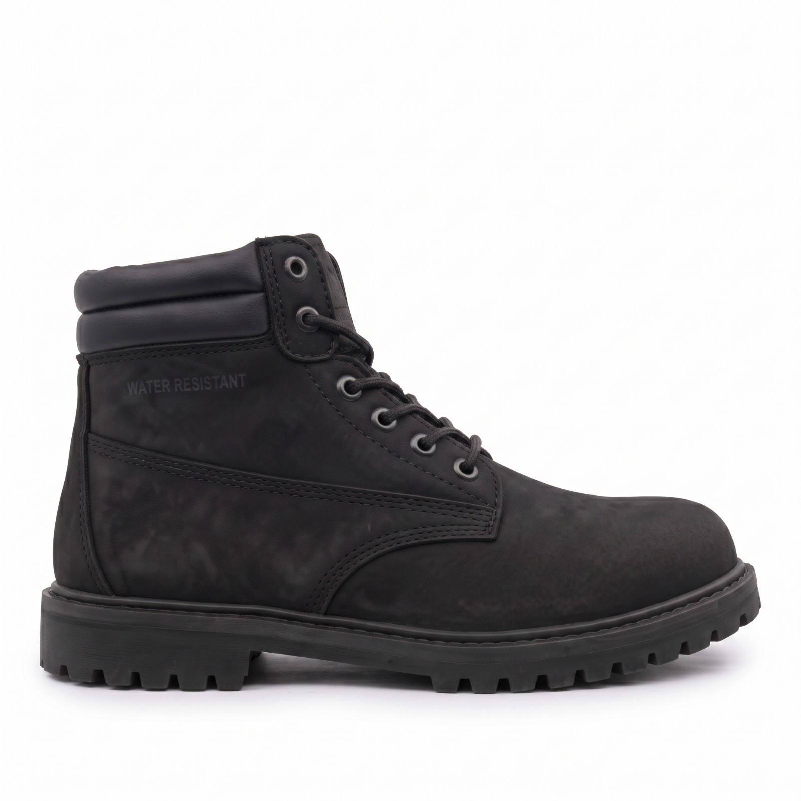 Kingstone Men Leather Work Boots Water Slip Resistant Rugged Construction Shoes