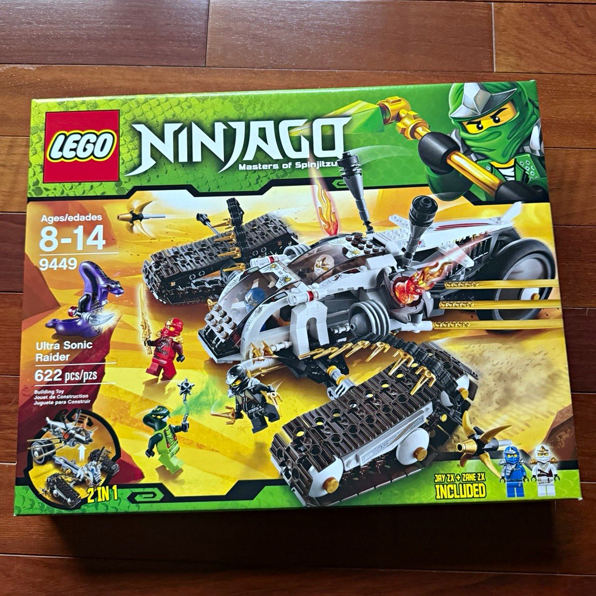 LEGO NINJAGO Ultra Sonic Raider 9449 622 pcs Masters of Spinjitzu 2 in 1