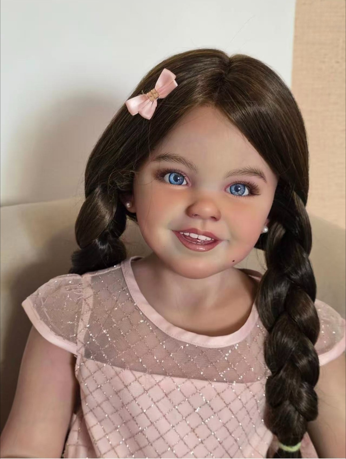40inch Realistic Reborn Baby Doll Soft Vinyl Artist Painted Collect Toddler Girl