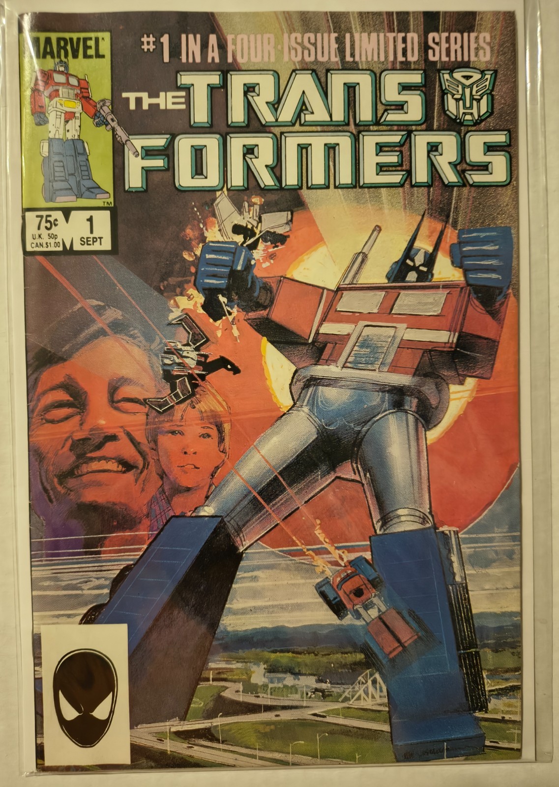 Marvel Transformers #1 1984 Second Printing Direct Edition F/F+