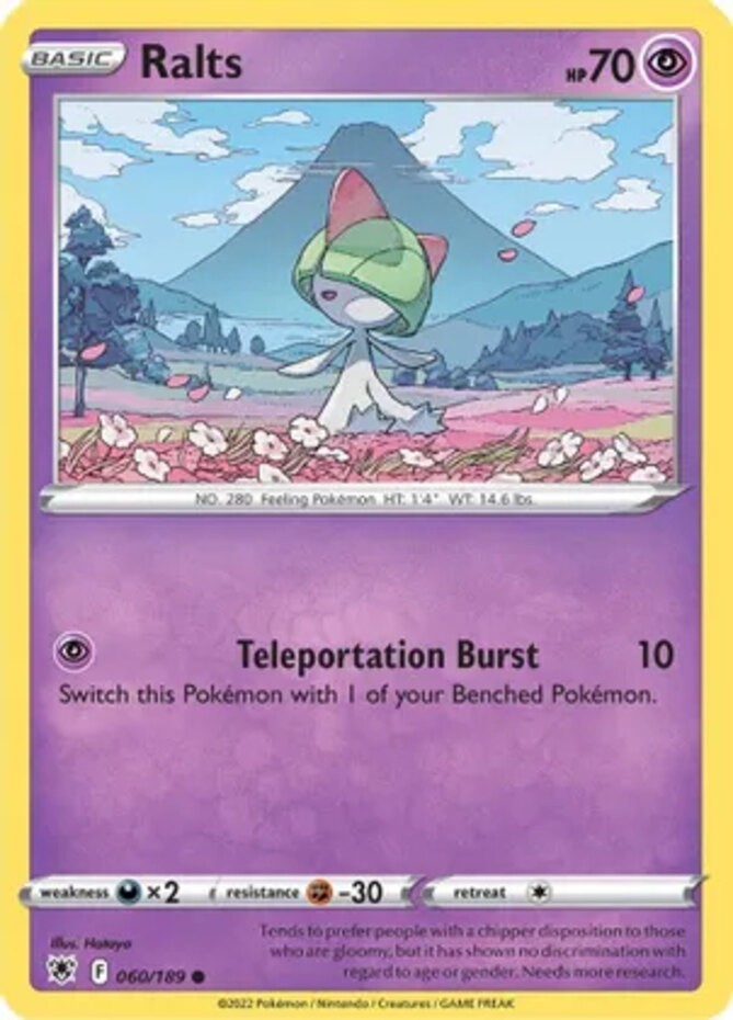 Ralts - 060/189 - Common (Near Mint) Astral Radiance - Psychic Pokémon