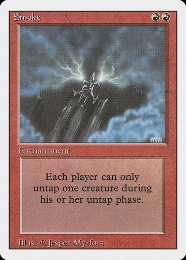 Smoke x1 Revised Edition 3rd Magic the Gathering MTG Red Enchantment Card