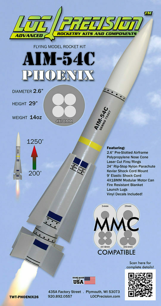 LOC Precision Flying Model Rocket Kit 2.63\
