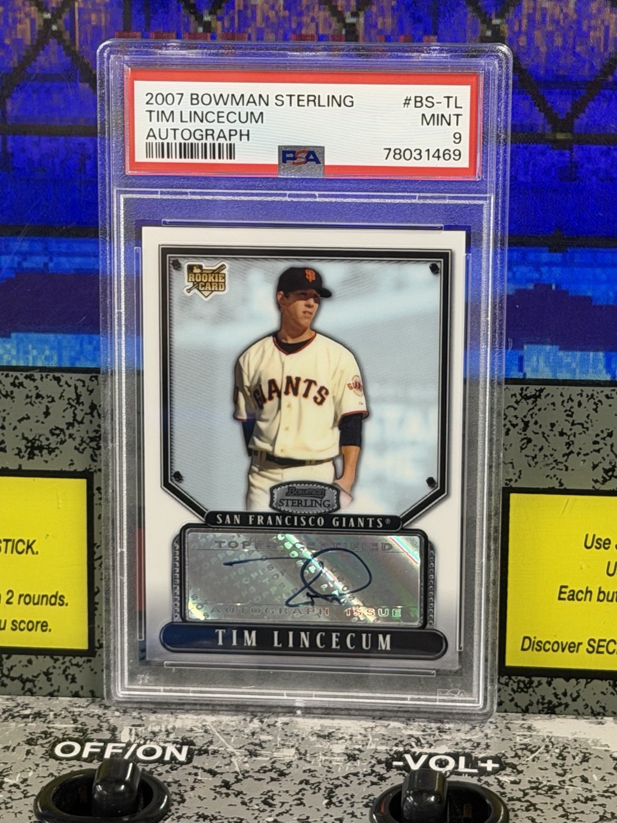 2007 Bowman Sterling Tim Lincecum #BS-TL Rookie Autograph Auto RC PSA 9 MINT