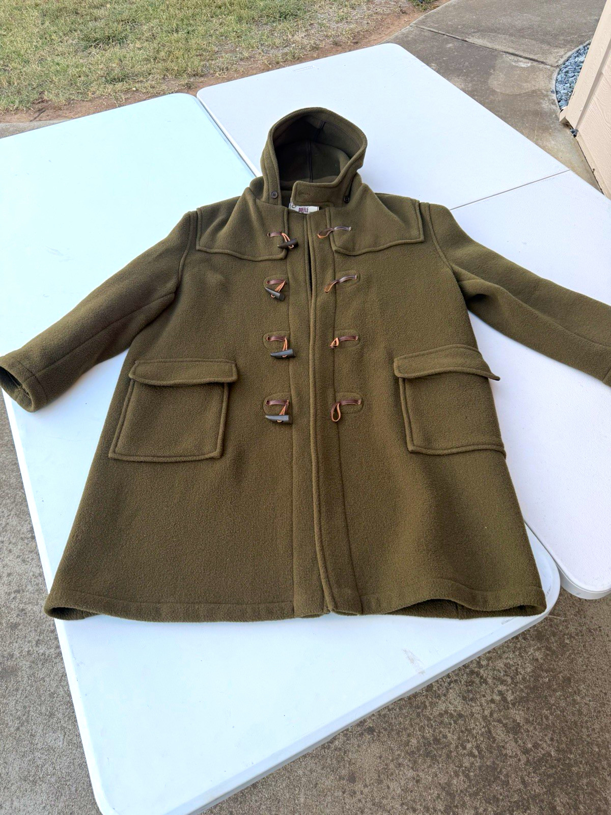 Vintage 1980s / 1990s Gloverall Hooded Duffle Coat - Men\'s Size XL -Made in Eng