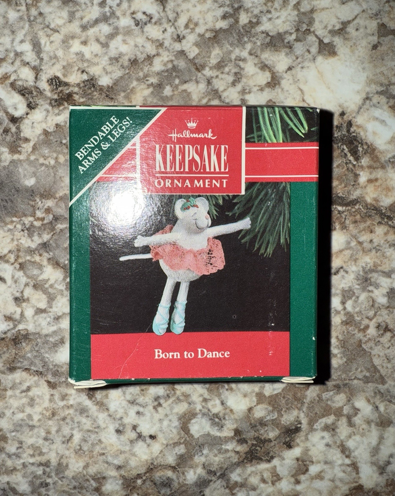 VINTAGE 1990 HALLMARK BORN TO DANCE CHRISTMAS ORNAMENT NEW IN BOX