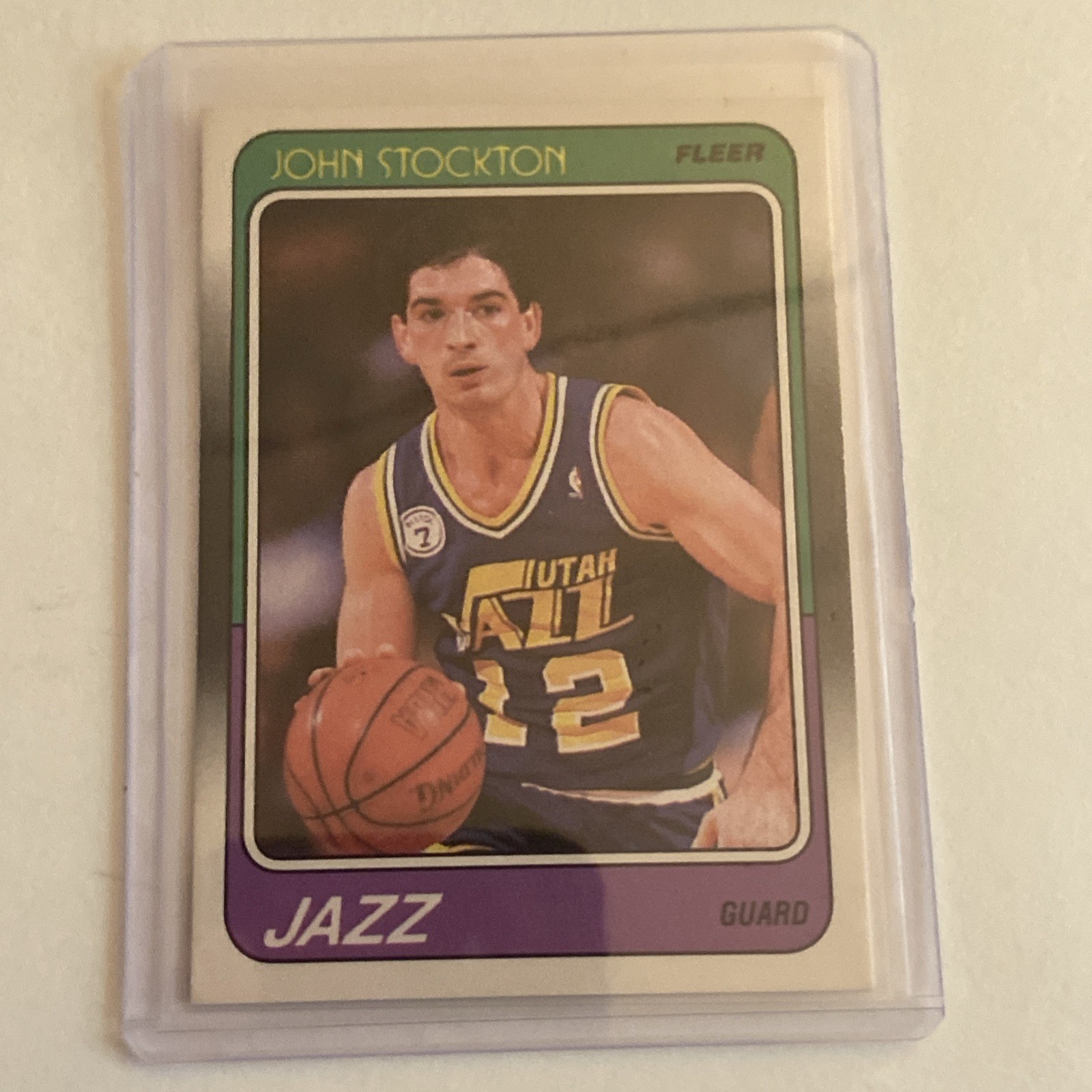 Fleer 1988-89 Fleer John Stockton #115 Utah Jazz RC Rookie ~ Nice Card Fleer 1988-89 Fleer John Stockton #115 Utah Jazz RC Rookie ~ Nice Card