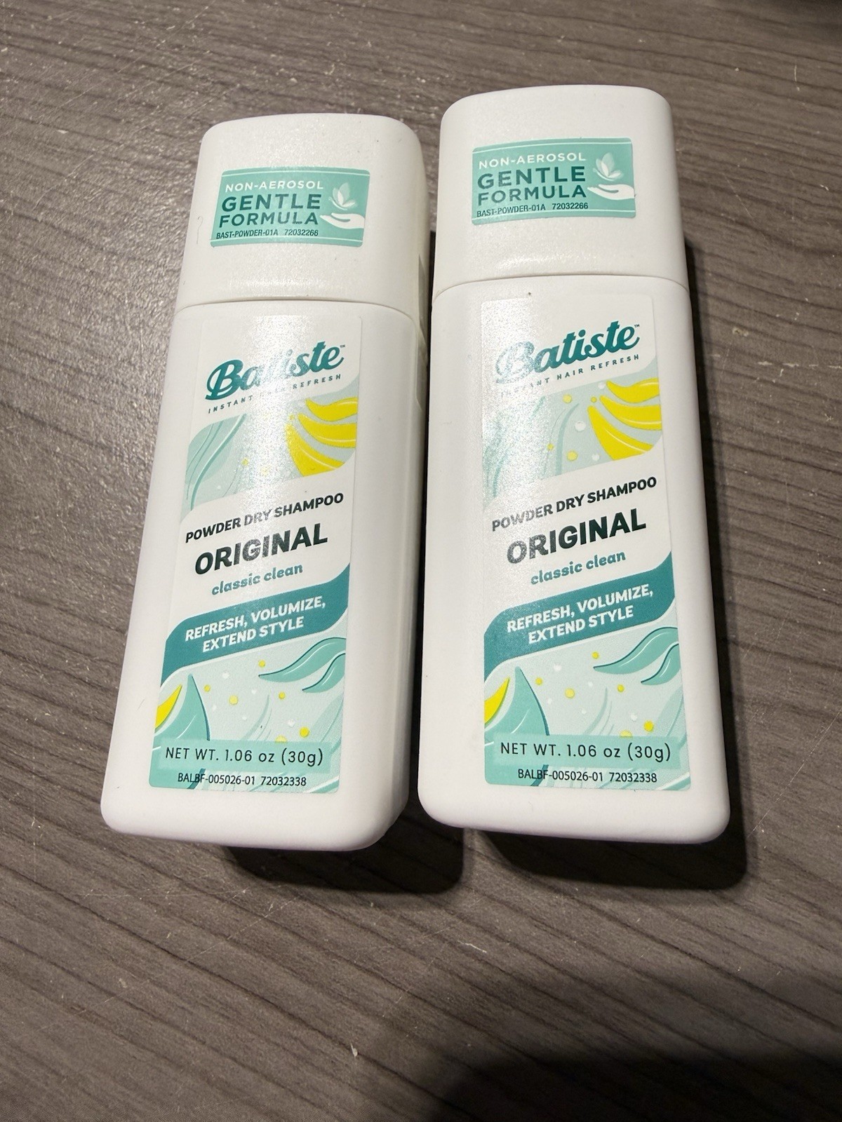 2-Batiste Dry Powder Shampoo , Original Classic Clean -1.06OZ Each