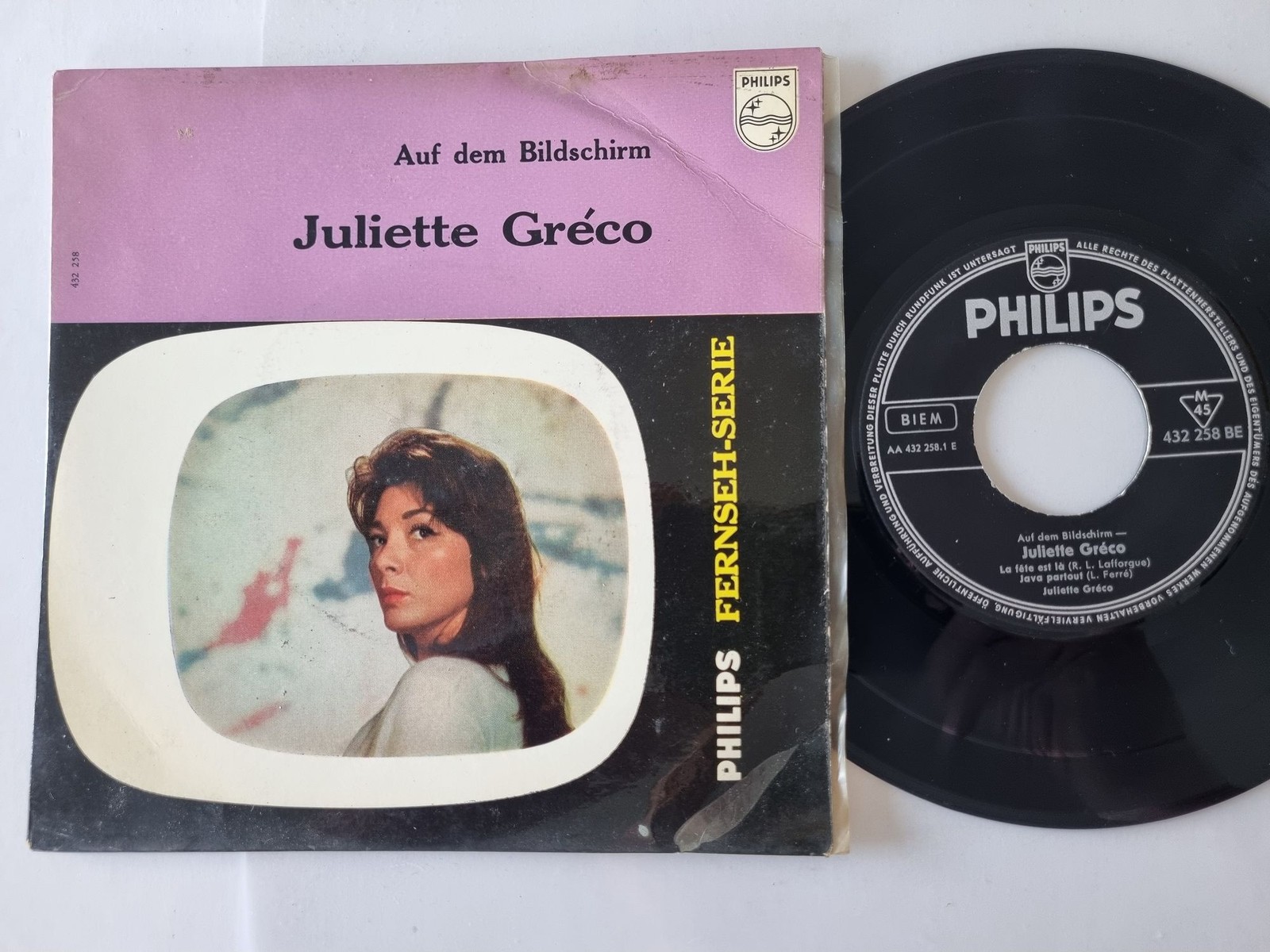 Juliette Gréco - Auf dem Bildschirm/ La fête est là 7\'\' Vinyl Germany