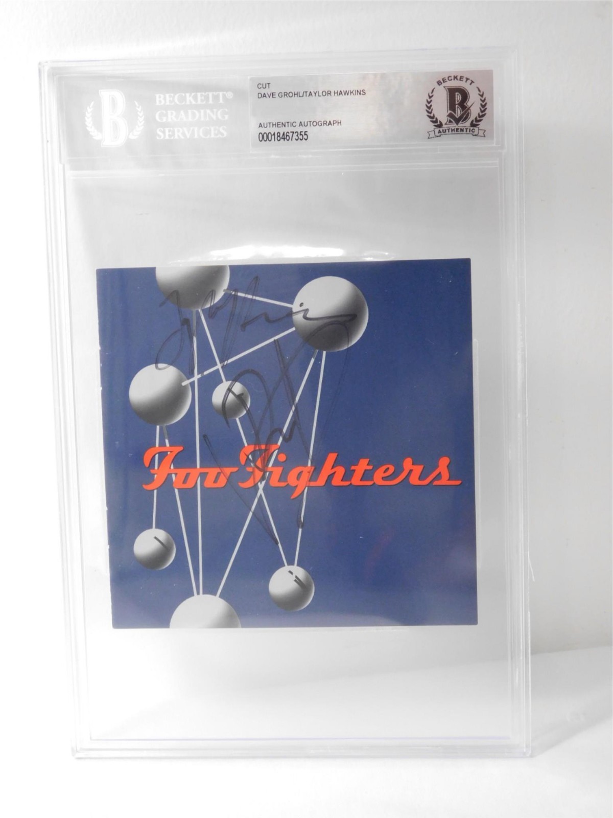 Dave Grohl Taylor Hawkins Signed Cover Beckett Authentic Autograph Encapsulation