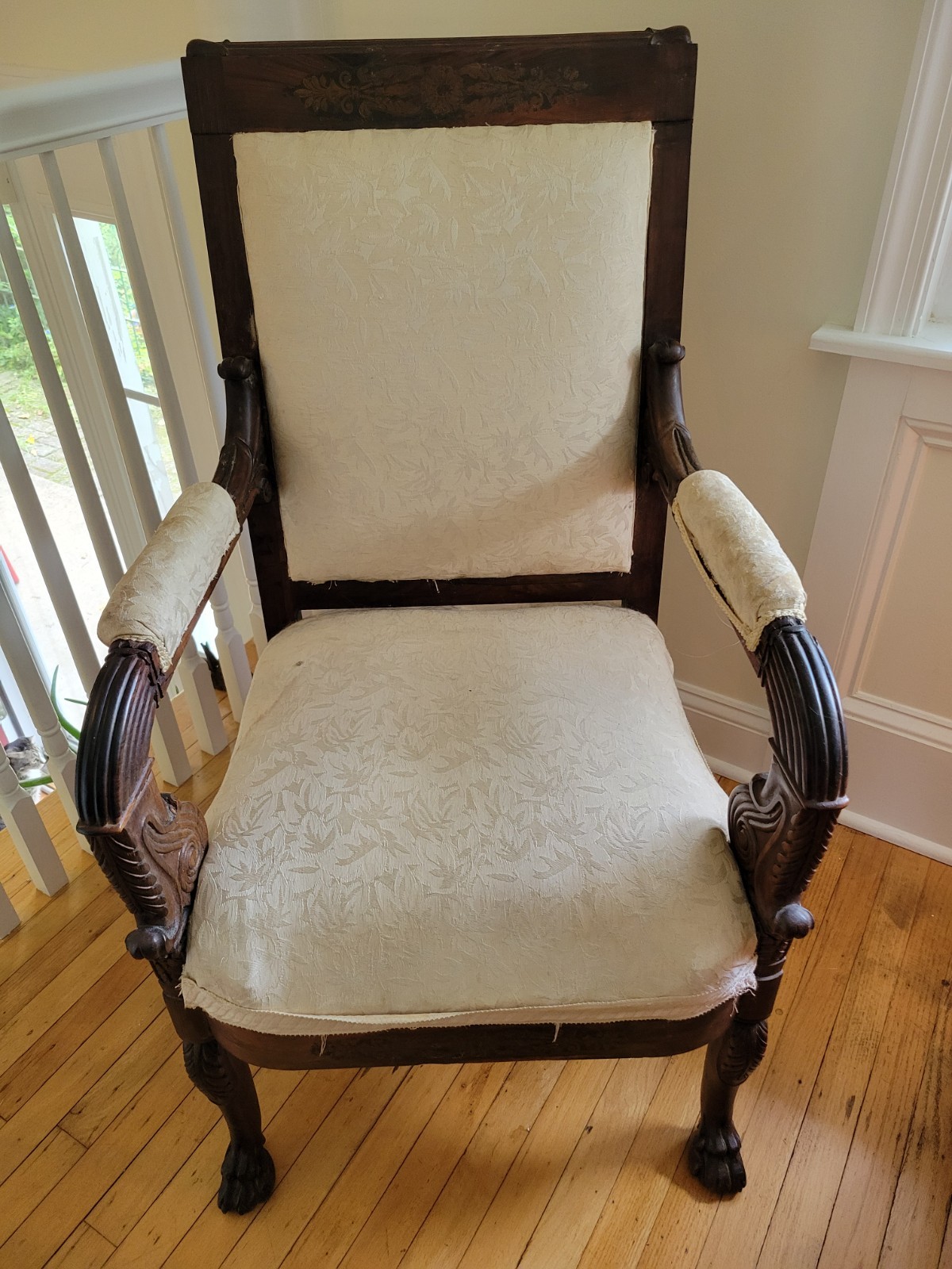 Two 19th Century Antique Carved Arm Chairs Two 19th Century Antique Carved Arm Chairs