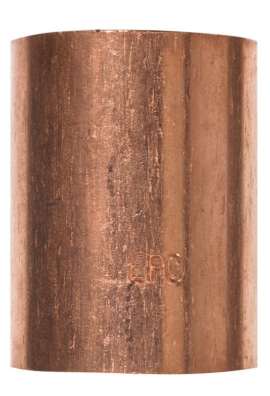 Mueller Streamline W 61063 Copper Coupling 1-1/2x1-1/2 Sweat Dia. in. with Stop