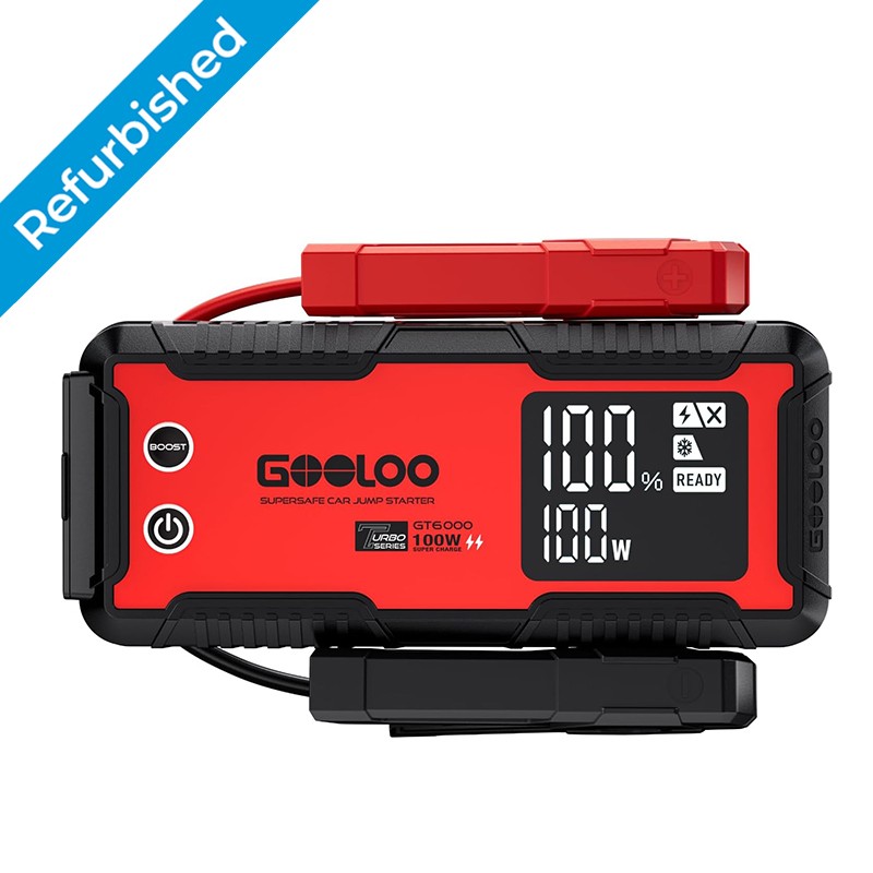 GOOLOO 6000A Jump Starter GT6000 Car Starter 100W Bi-Directional Fast Charge 12V
