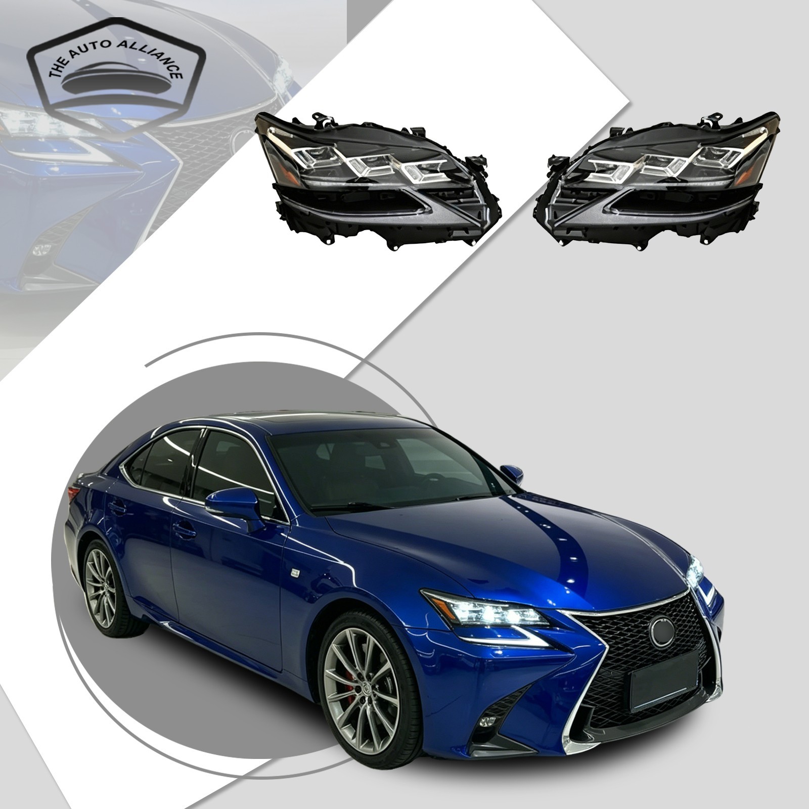 For 2016+ Lexus GS350 Upgrade to Triple Beam LED Headlights Left&Right Side